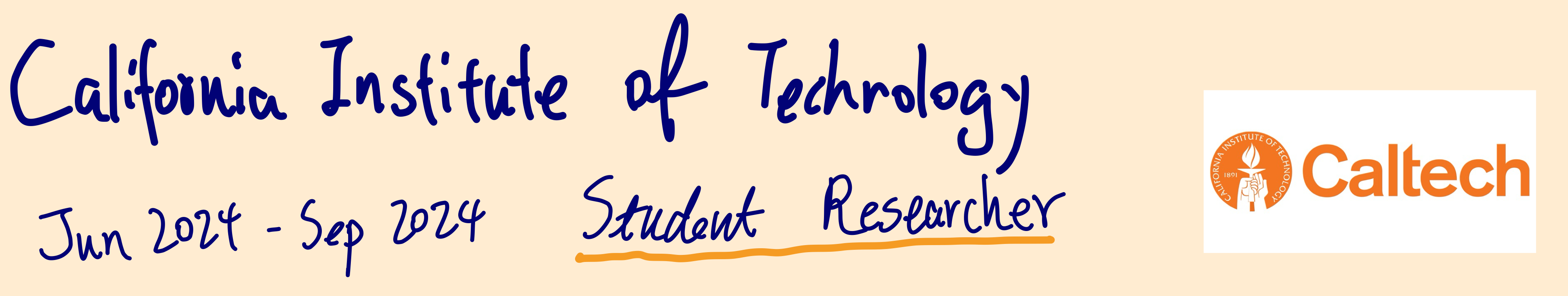 Research Experience at California Institute of Technology