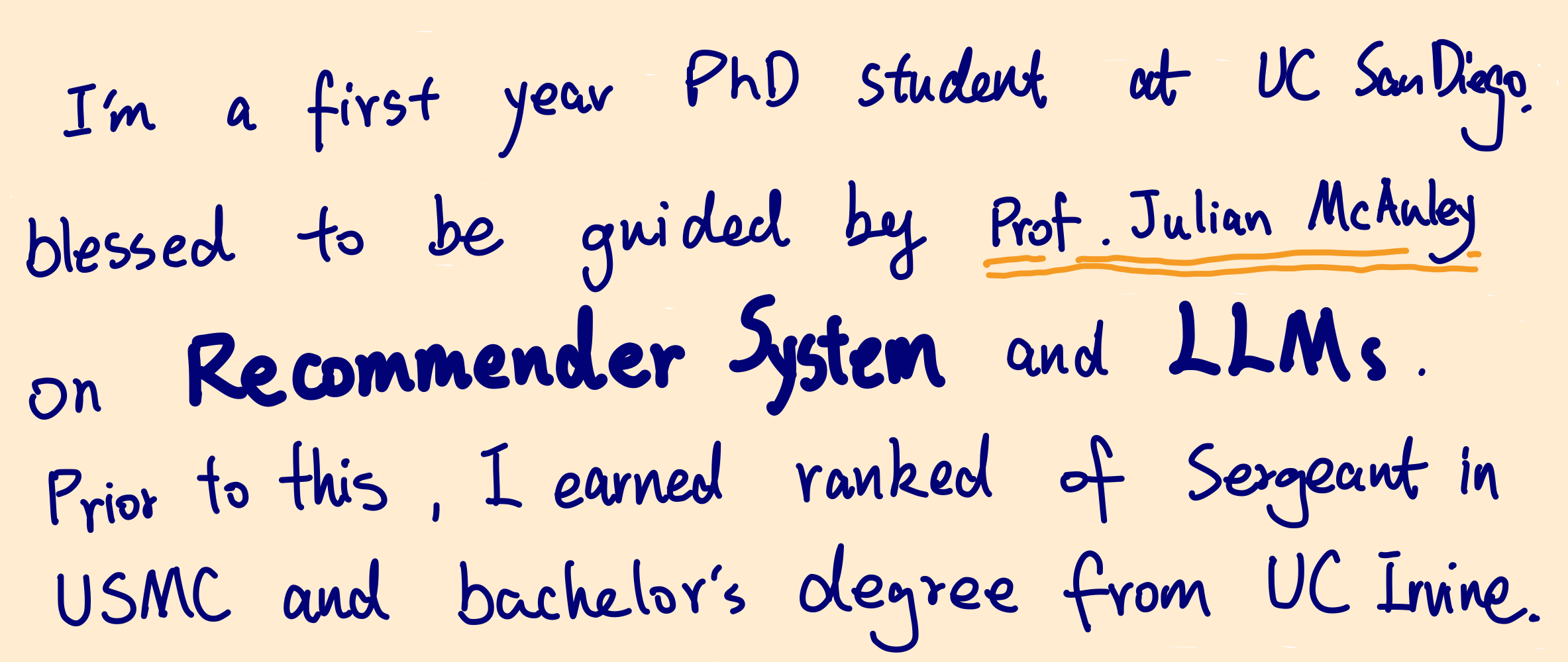 Introduction to Sheldon Yu's research in recommendation systems at UCSD under Prof. Julian McAuley